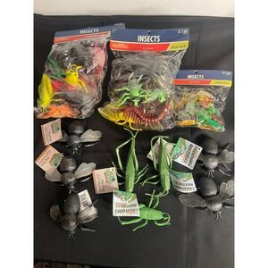 Lot of 56 Plastic Insects Assorted Bugs Toy Insects Biology Science Class